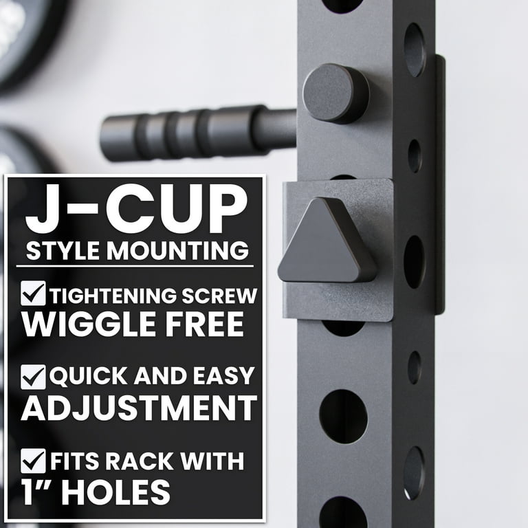 Synergee Dip Station Set of 2 Dip Bar Attachments for Power Racks. Compatible with 2x2 Tube Racks with 1 Holes. Max Capacity 350lbs