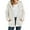 White, variant on Bibifish Womens Jackets Diamond Pattern Fuzzy Full Zip Up Hooded Jackets Drawstring Hood Side Pocket Cozy Daily Wear Stylish Jackets