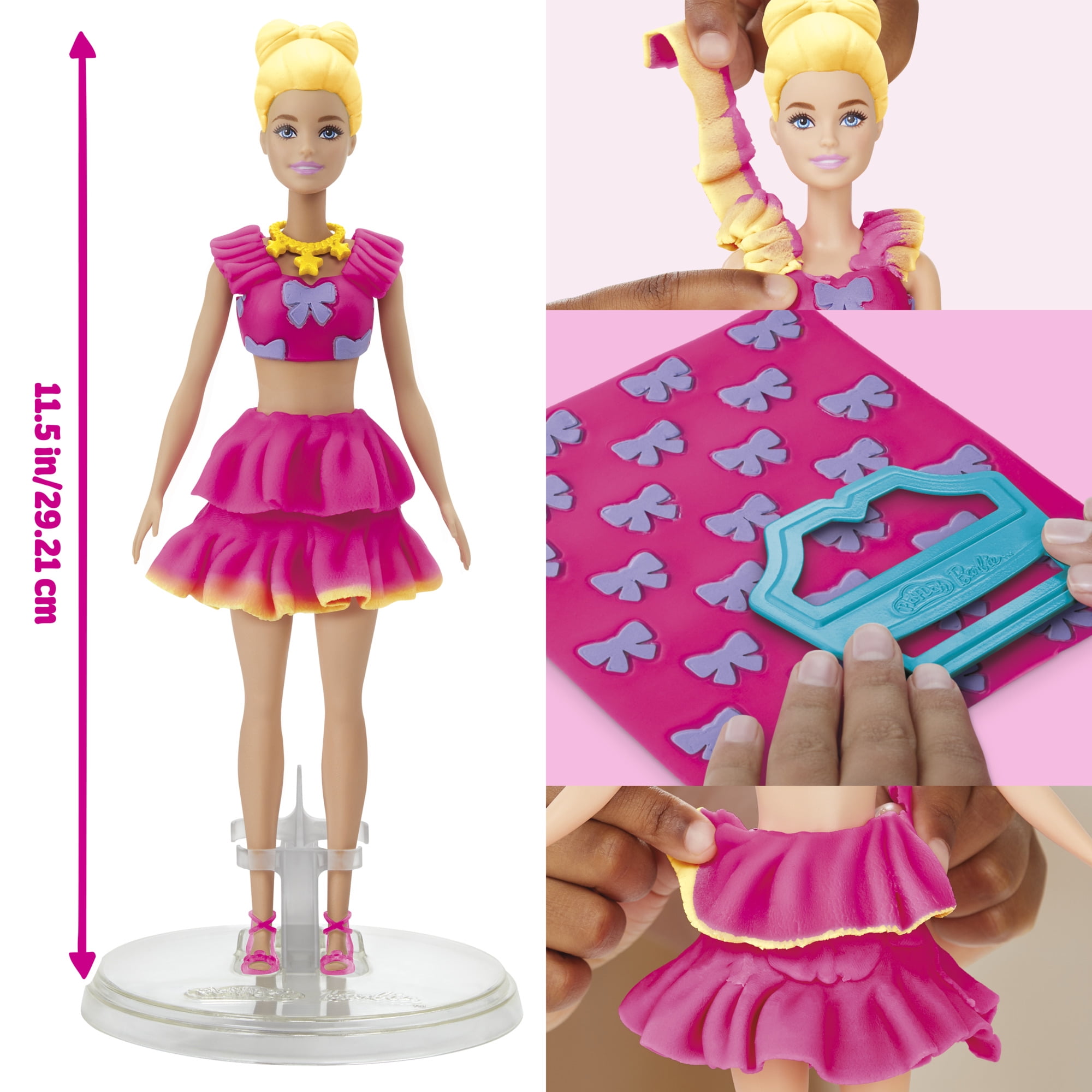 Play-Doh Barbie Ruffles and Bows Doll Set, Ages 5 years and up