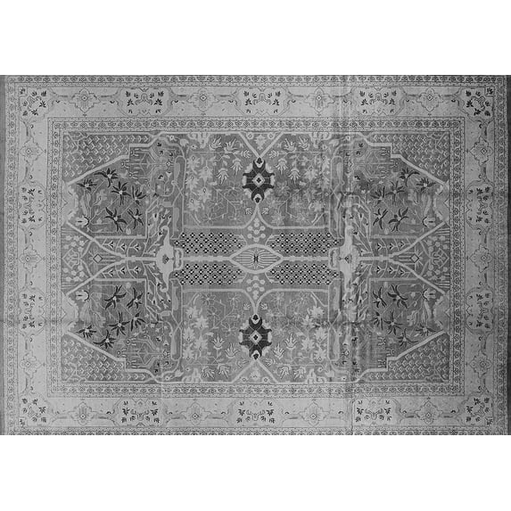 Ahgly Company Indoor Rectangle Oriental Gray Traditional Area Rugs, 5' x 8'