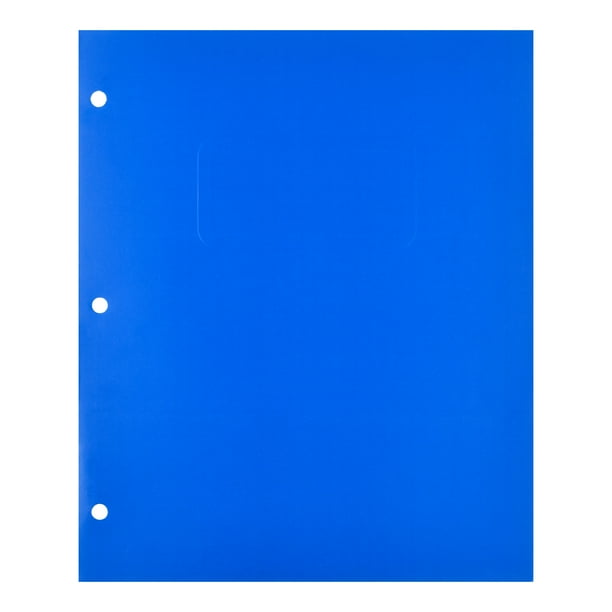 Pen+Gear Two Pocket Paper Folder, Solid Blue Color, Letter Size ...