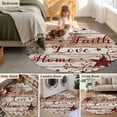 thumbnail image 5 of Round Area Rug 3 Ft, Vintage Farmhouse Washable Non-Slip Circle Carpet for Living Room/Bedroom, Brown Country Star Berries Wooden Grain Low-Profile Small Floor Mats Collection Rugs for Indoor, 5 of 8