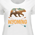 thumbnail image 4 of Inktastic Wyoming Vacation Bear Silhouette Women's Plus Size T-Shirt, 4 of 5