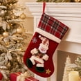 thumbnail image 5 of Oversized Plush Doll Christmas Stocking Gift Bag, Large Capacity Candy Treat Sack with Hanging Loop for Fireplace Mantel, Christmas Tree, Doorway and Holiday Party Display, Soft Plush Home Decor, 5 of 6