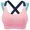 Pink, variant on Women's Push-Up Sports Bra Yoga Vest High Support Fitness Workout Top With Removable Pads Sexy Comfortable