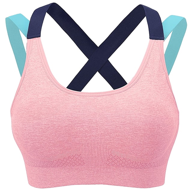 AherBiu Women Sports Bras Large Coverage Quick Drying High Support Bras for Women Padded Racerback Workout Bras