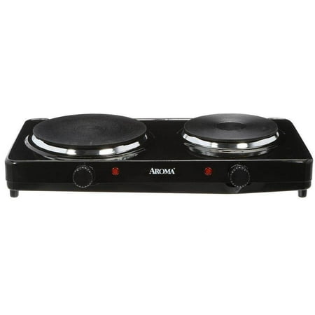 Aroma Cast Iron Portable Double Burner Electric 1440w Hot Plate Double Burner Electric 1440w Hot Plate