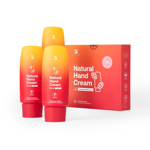 Kit 3 Cremas Para Manos Aroma Madreselva B Life | 80 ml c/u | Con Vitamina E y Niacinamida.