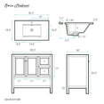 thumbnail image 6 of Swiss Madison SM-BV241MB Chateau 36" Free Standing Single Basin Vanity Set - Golden Oak /, 6 of 6
