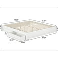 thumbnail image 5 of Barcelona King Panel Platform Bed with 2 Storage Drawers in White, 5 of 5