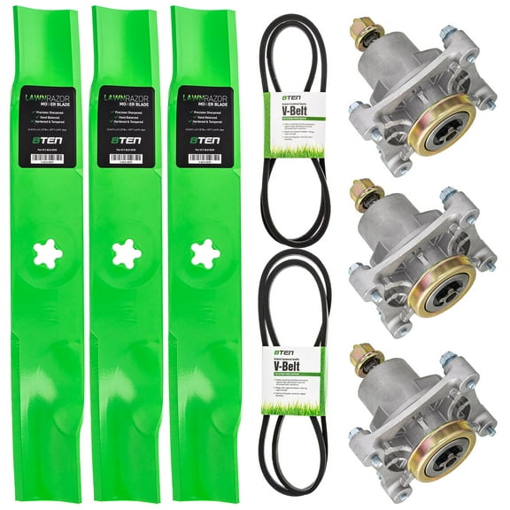 8TEN Deck Rebuild Kit for Husqvarna Jonsered 48 inch GTH 2548 YTH 2148 2448 2448T 2748 LT2119A Blade Spindle Belt MK1005408