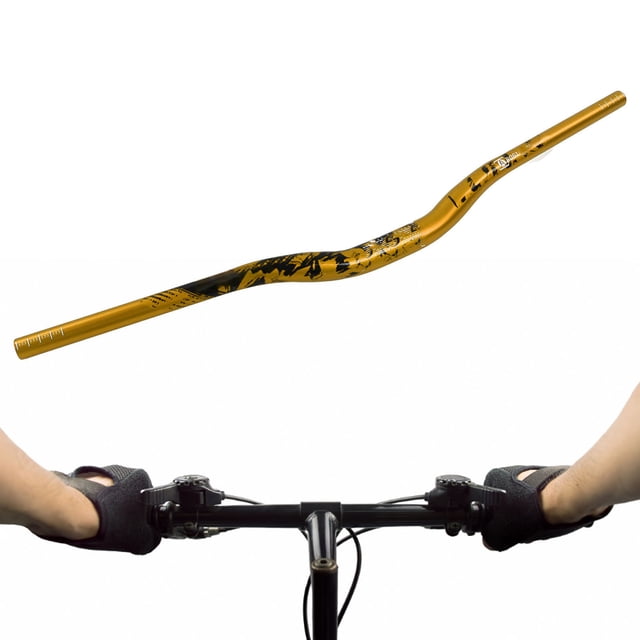 Bike Riser Bar, Easy To Install Wheel Track Handlebar Standard Size Aluminum Alloy for Mountain and Trail Bikes Purple,Black,Red,Yellow,Blue