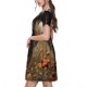 thumbnail image 2 of Balery Grassland Sunflower Cow Vestidos sueltos de manga corta para mujer, vestidos de verano 2025, vestidos casuales de corte A con vuelo., 2 of 6