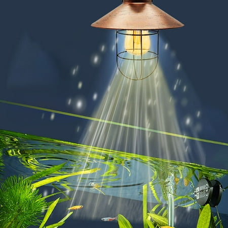 

Meiiso Discounted Stock! Vintage Metal Solar Lamp Rose Gold Outdoor Solar Hanging Light Tungsten Light Retro Portable Garden Light Decorative Light 7.41*7.41*6.24In