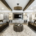 thumbnail image 2 of Parrot Uncle Farmhouse 24" Drum Bladeless Ceiling Fan with Lights and Remote, Brown Chandelier Ceiling Fan for Dining Room, 2 of 10