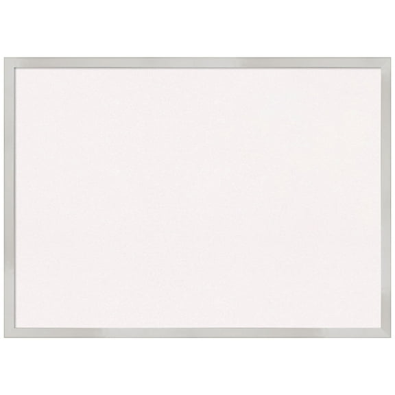 Amanti Art White Cork Board Wood Framed Svelte Silver Bulletin Board 29 in. x 21 in.