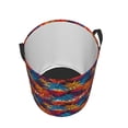 thumbnail image 3 of Goofa Colorful Hawaii Palms Printed Circular Hamper,Laundry Basket with Handles,Storage Baskets Foldable,Large Capacity Laundry Hamper-Small, 3 of 8