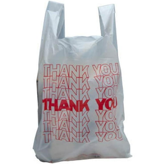 International Plastics MB-T-18TK 10 x 5 x 18 in. White HD Thank You Bag - Case of 2000
