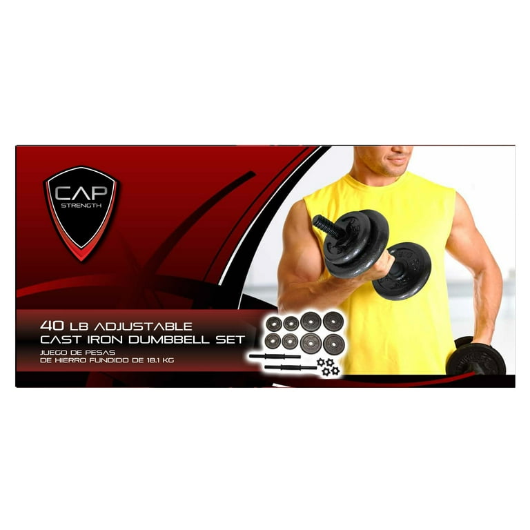 CAP Barbell 40 Adjustable Cast Iron Dumbbell Set
