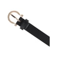 thumbnail image 3 of CTM  1-Inch Wide Leather Belt with Gold Buckle (Women), 3 of 5