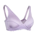 thumbnail image 1 of Sujetador de lactancia de algodón sin aros, morado, talla L Purple L, 1 of 9