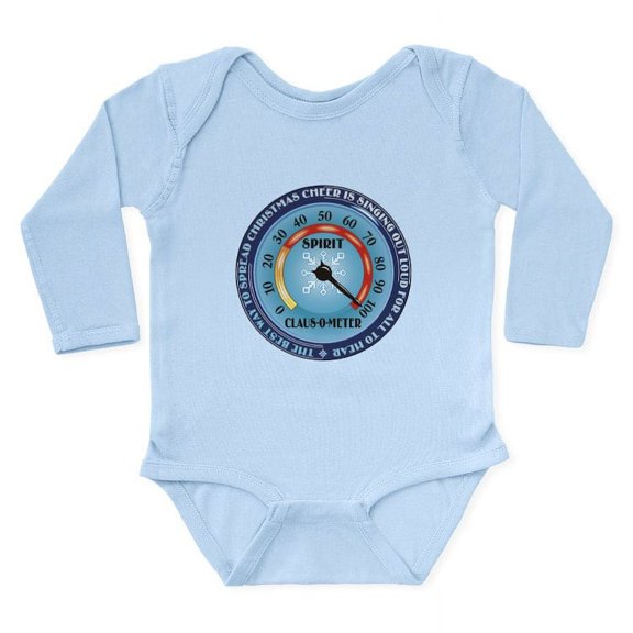 CafePress - Clausometer Long Sleeve Infant Bodysuit - Long Sleeve Cotton Baby Bodysuit