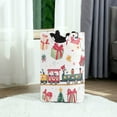 thumbnail image 6 of Yayeee Freestanding Laundry Hamper with Handle Collapsible Large Storage Basket for Clothes, Christmas Penguin, 6 of 7