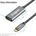 thumbnail image 6 of Fasgear USB C to HDMI Adapter (4K@60Hz),USB Type-C to HDMI Adapter [Thunderbolt 3] Compatible with MacBook Pro 2021/ Pro 2020/ Air 2019, iPad Pro 2021, Galaxy S10/ S9, Surface Book 2 and More (Gray), 6 of 7