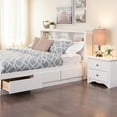thumbnail image 4 of Prepac Monterey White Full/Queen Bookcase Headboard, 4 of 6