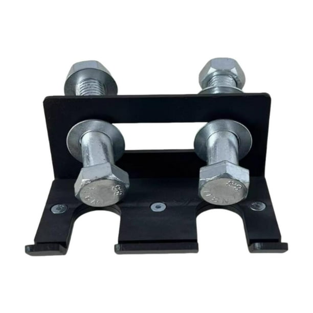 Soporte de barra para rack de sentadillas, doble barra, resistente, para press de banca Negro