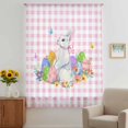 thumbnail image 3 of Easter Sheer Curtains 54 Inches Long, Spring Watercolor Bunny Eggs Butterflies Pink Plaid Light Filering Curtains, Breathable Simi Curtain Privacy Drapes for Kitchen Bathroom Nursery Window Treatment, 3 of 9