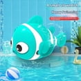 thumbnail image 2 of Baby bath water toy - Cute Baby Toddler Bath Toy Wind Up Fish Animal for Bathtub, Water Tank, Swimming Pool 1 2 3 4 5 6 Year Old Kids Birthday Gifts（Blue Fish）, 2 of 4