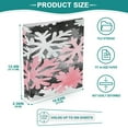 thumbnail image 5 of Pink Snowflakes 12.4x10.6in PVC Round Ring Binders, 2-Pack, D-Ring 3-Hole, Metal Clip, 5 of 10