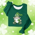 thumbnail image 4 of St. Patrick's Day Hoodie for Women Graphic Gnome Shamrock Print Crewneck Long Sleeve Soft Warm Fleece Lining Festive Holiday Gift Pullover, 4 of 5