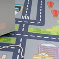 thumbnail image 2 of Kids Rug Non-Slip Play Mat with Houses & Streets in Grey, 2 of 5