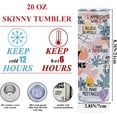 thumbnail image 2 of Daily Affirmations for Women Girls Bestie, Inspirational Self Love Christmas Birthday Gifts 20 oz Skinny Tumbler Stainless Steel Insulated Tumblers Straight Coffee Mug Thermal Travel Cup, 2 of 6