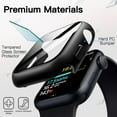 thumbnail image 4 of JETech Waterproof Case with Screen Protector for Apple Watch Series 9 8 7 45mm, Built-in Tempered Glass Film Hard PC Bumper Full Protective Cover, 2 Pack (Black), 4 of 6