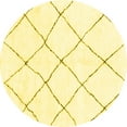 thumbnail image 1 of Ahgly Company Indoor Round Solid Yellow Modern Area Rugs, 6' Round, 1 of 4