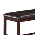 thumbnail image 4 of Simple Relax Darrell Upholstered Counter Height Bench in Dark Brown Finish, 4 of 5