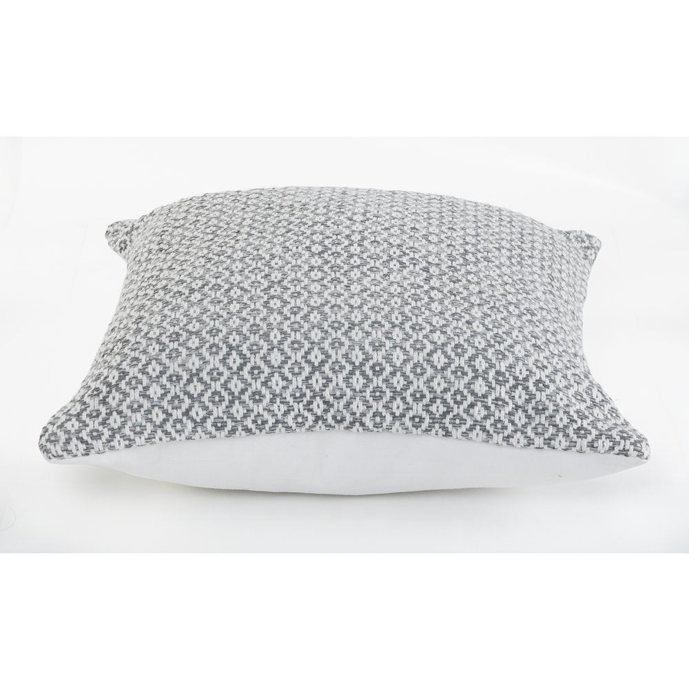 LR Home Insignia Cotton Pillow Set of 4 in Gray/White, 18" x 18"