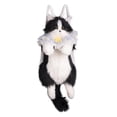 thumbnail image 1 of Mochila Chongker con forma de felpa con forma de gato, color negro, tamaño grande, 1 of 9