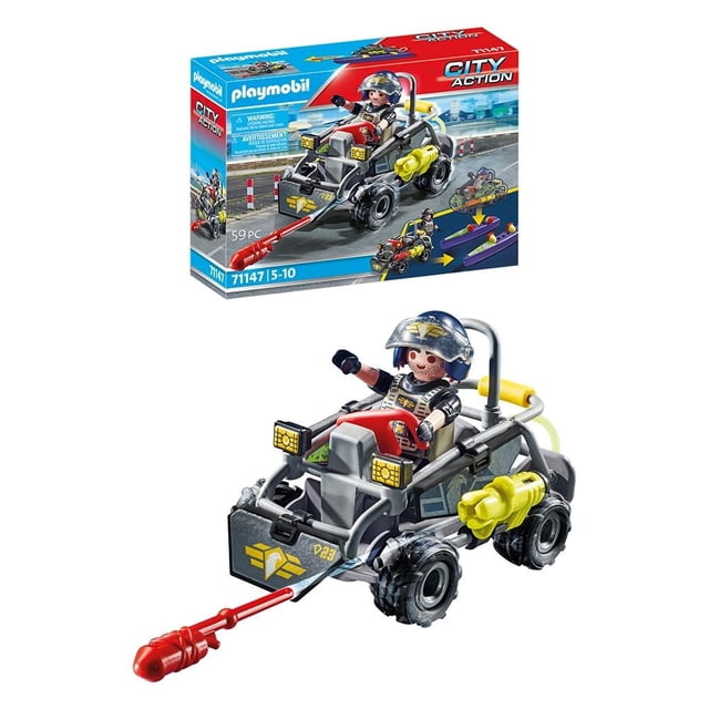 Set de Juego Playmobil Fuerzas Especiales Quad Multiterreno 59 Piezas