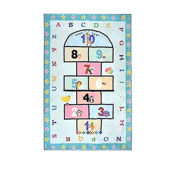 60cm*90cm Alfombra de aprendizaje infantil, alfombra de juego de rayuela, estera de aprendizaje para gatear para bebés