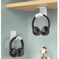 thumbnail image 3 of Adhesive Plastic Wall-mounted Hanger Desktop Under The Headset Holder Bracket Support Gaming Headset Bracket, 3 of 4