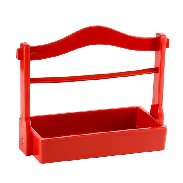 Bandeja decorativa para almacenar alimentos, bandeja para servir en el hogar. Rojo