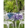 thumbnail image 4 of Outdoor Tablecloth with Umbrella Hole Zipper Spring Lavender Round Tablecloth 54" Waterproof Outside Table Cloth Purple Botanical Garden Florals Flower Patio Table Cover Tablecloths for Picnic Party, 4 of 8