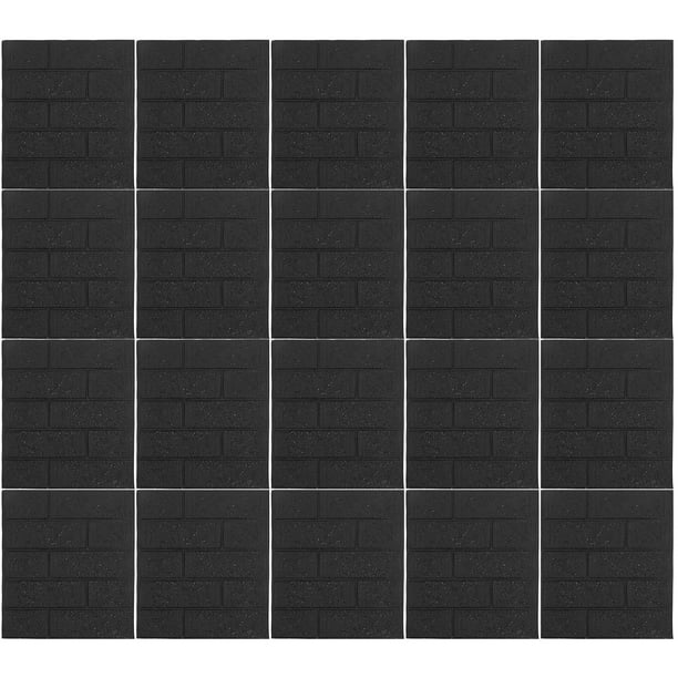 20 piezas pegatinas para paredes de ladrillo de simulación papel tapiz de ladrillo 3D decoración de pared autoadhesiva