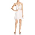 thumbnail image 1 of Free People Womens Ilektra Lace s Mini Vestido, Blanco, Grande Free People Mini, 1 of 1