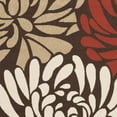 thumbnail image 3 of SAFAVIEH Veranda Kandy Floral Indoor/Outdoor Area Rug, 5'3" x 7'7", Chocolate/Terracotta, 3 of 7