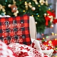 thumbnail image 4 of Christmas Throw Pillow Covers 18x18 Inch Set of 4, Linen Christmas Pillowcase Black and Red Buffalo Plaid Pillow Case for Home, 4 of 6